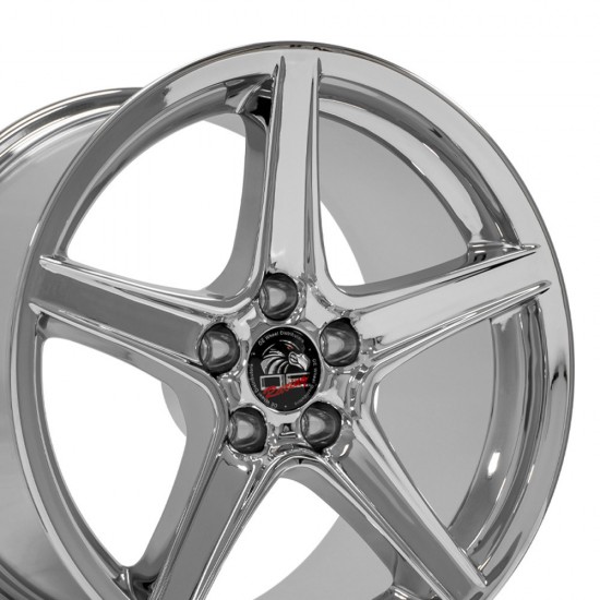 OE Wheels 18''x9'' Chrome Saleen Wheel 1994-2004 Mustang GT/V6/MACH1/COBRA